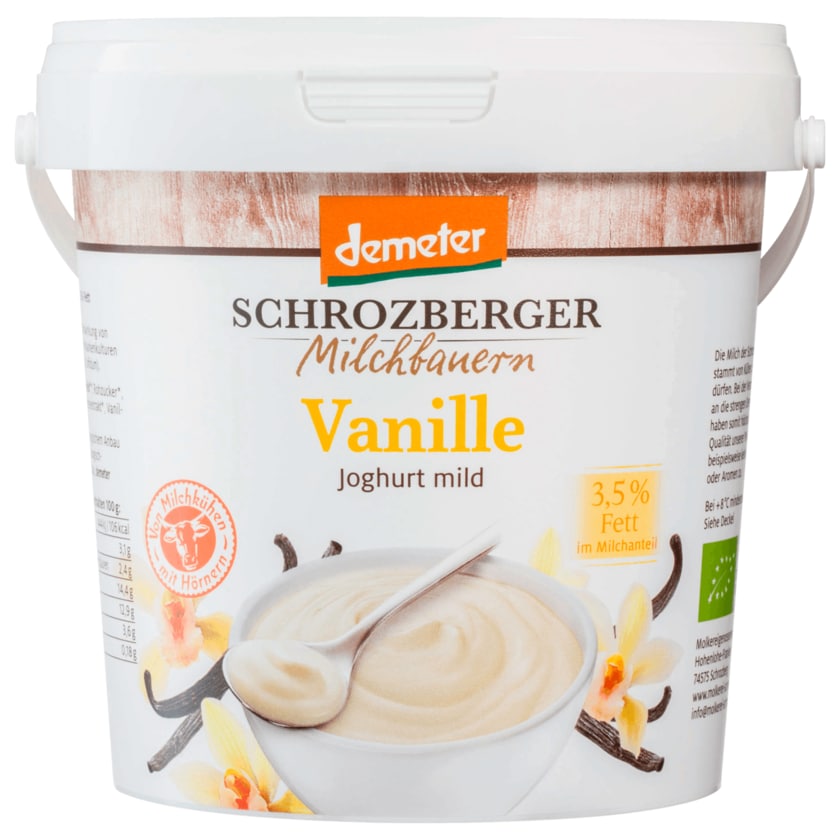 Schrozberger Milchbauern Bio demeter Vanille Joghurt mild 1kg